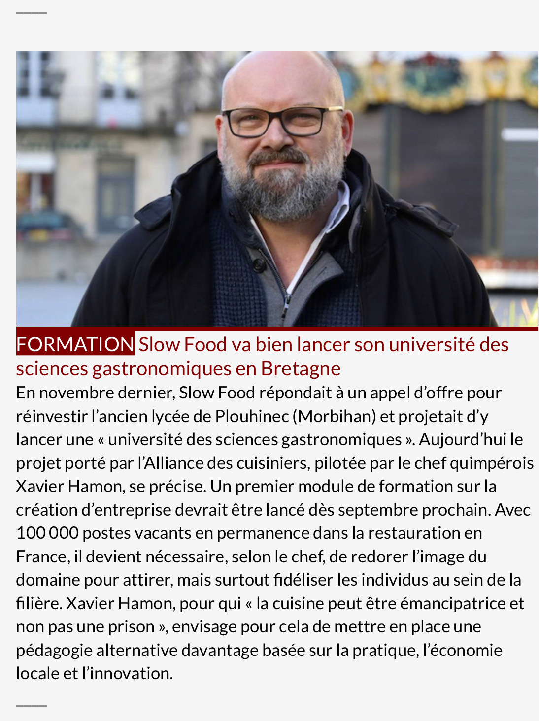 Slow Food - Bretagne