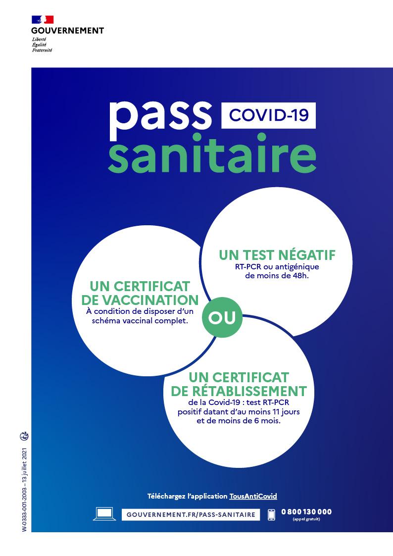 Affiche pass sanitaire